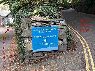 Helpful directions to find our cottages - Driving up Stockghyll Lane